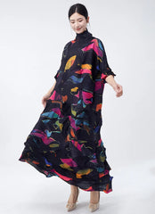 Oversized Pleated Tunic Dress