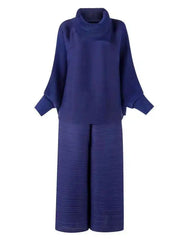 Truly Plissé Wide Leg Pant Set