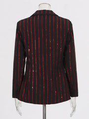 Luxury Bejeweled Striped Blazer