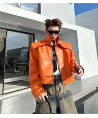 Men's Luxe Zip Faux Leather Jacket
