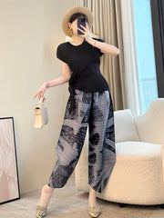 Luxe Plissé Pleat Harem Pants