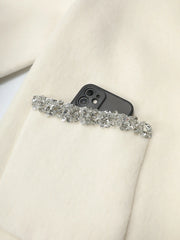 Luxury Woolen Faux Fur Coat