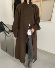 Luxury Wool-Blend Long Coat
