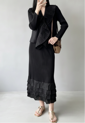 Luxury Petite Plissé Skirt Set