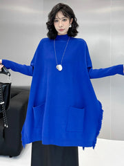 Luxury Avant-Garde Knit Poncho