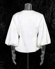 Luxury Satin Peplum Blouse