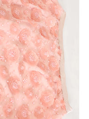 Elegant Floral Sequin Mesh Skirt