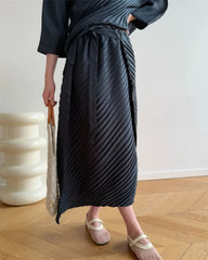 Elegant Micro-Pleated Skirt