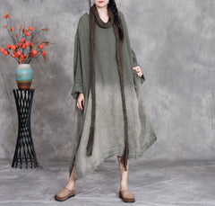 Luxury Boho Genuine Linen Dress