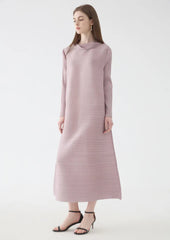 Luxe Pleated Mock Neck Dress