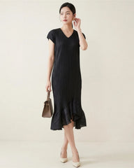 Luxury Sculptural Pleated Dress