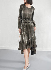 Luxury Ruffle Pleated Dress