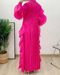 Luxurious Plissé Ruffles Dress
