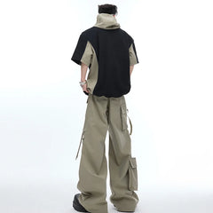 Men's Oversized High Streetwear Hoodie and Cargo Pants Set