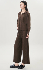 Luxury Casual Travel Pleated Set