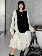Avant-Garde Casual Ruffle Dress