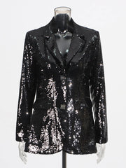 Bordeaux Sequin Embellished Blazer