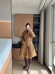 Warm Women's Wool Blend Wrap Coat