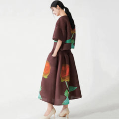 Luxury Pleated Skirt 2-Piece Set