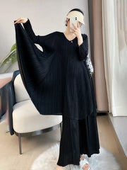 Japanese Oversized Plissé Pleated Shirt & Pants