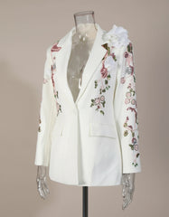 Luxury Floral & Sequin Blazer