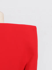 Luxury High Collar Slit Dress
