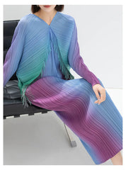 Truly Pleated Batwing Midi Dress