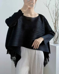 Travel Plissé Batwing Top