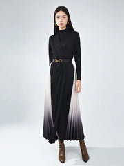 Truly Pleated Long Cardigan in Ombre