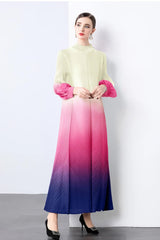 Truly Pleated Cuff Sleeve Dress