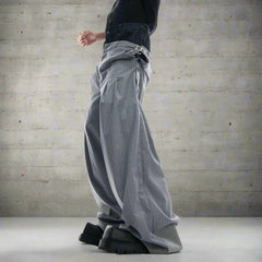 Men's Pinstripe Double-Layered Suit