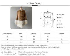 Luxurious Wool Mongolian Sheep Fur Cuffs Coat