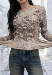 Luxury Crinkle Pleated Top