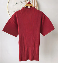 Plissé Flared Sleeves Top