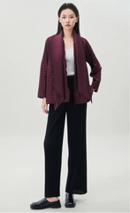 Luxe Cotton Pleated Jacket & Scarf