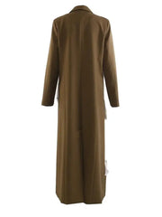 Asymmetric Fringe Long Trench Coat