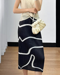 Luxury Pleated Midi Skirt