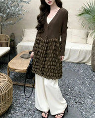 Plissé 3D Bubble Cardigan