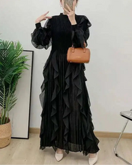 Luxurious Plissé Ruffles Dress