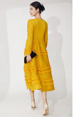Premium Pleated Stretchy Dress