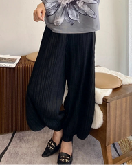 Luxe Flowy Plissé Trousers