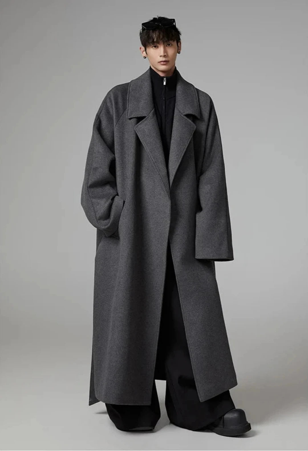 Men's Iconic Extra Long Wool-Blend Trench Coat