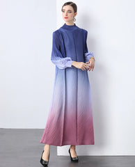 Truly Pleated Ombre Midi Dress