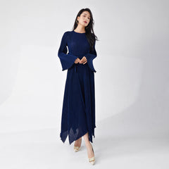 Luxe Plissé Pleated Midi Dress