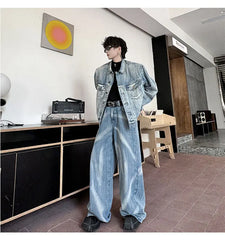 Men's Luxury Streetwear Denim Jacket + Jeans Set