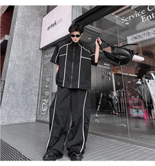 Men's Japanese Streetwear Baggy 2-Piece Set