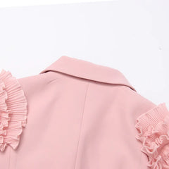 Luxury Ruffled Pleated Skirt Set