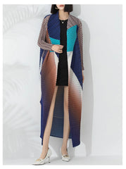 Couture Truly Pleated Long Cardigan Coat