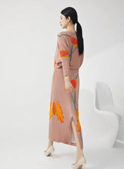 Luxury Formal Pleated Skirt Set