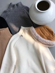 Luxury Ribbed Side-Zip Knit